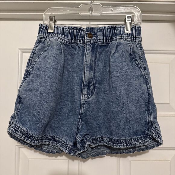 American Eagle Outfitters Women's Size 00 Denim Blue Mini Shorts - Picture 1 of 6